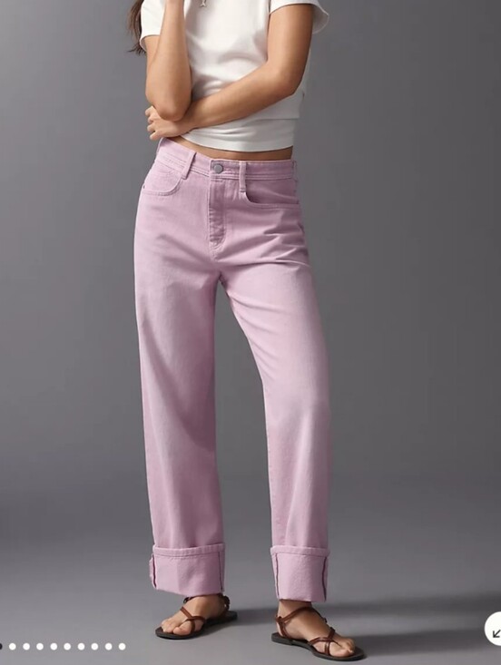 Pilcro Denim - Pilcro Celeste Mid Rise Relaxed Jeans Pink